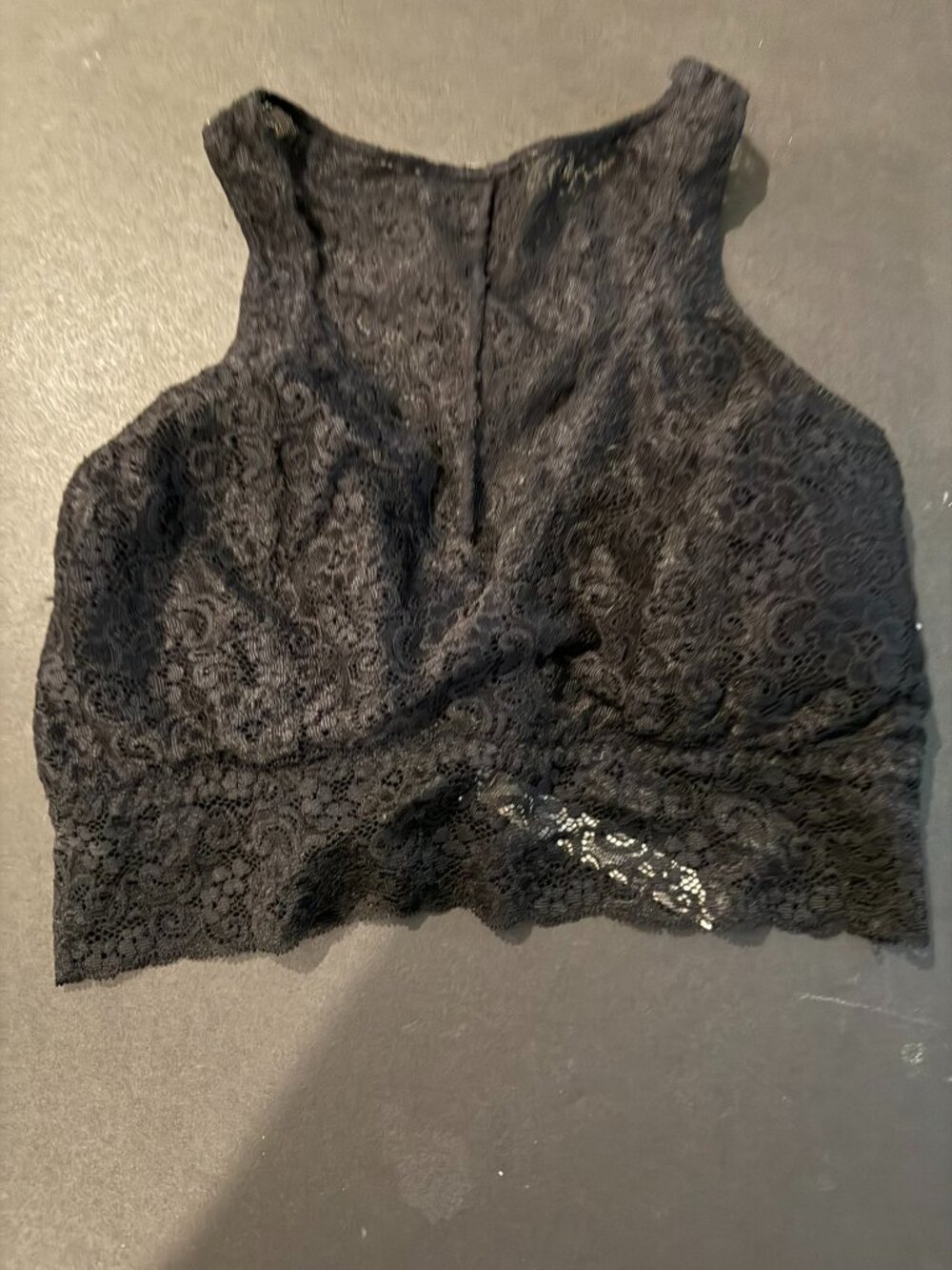 Mudd Black Lace High Neck Bralette Crop Top Size M
